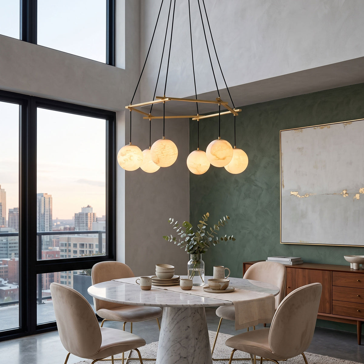 Miira Alabaster Chandelier