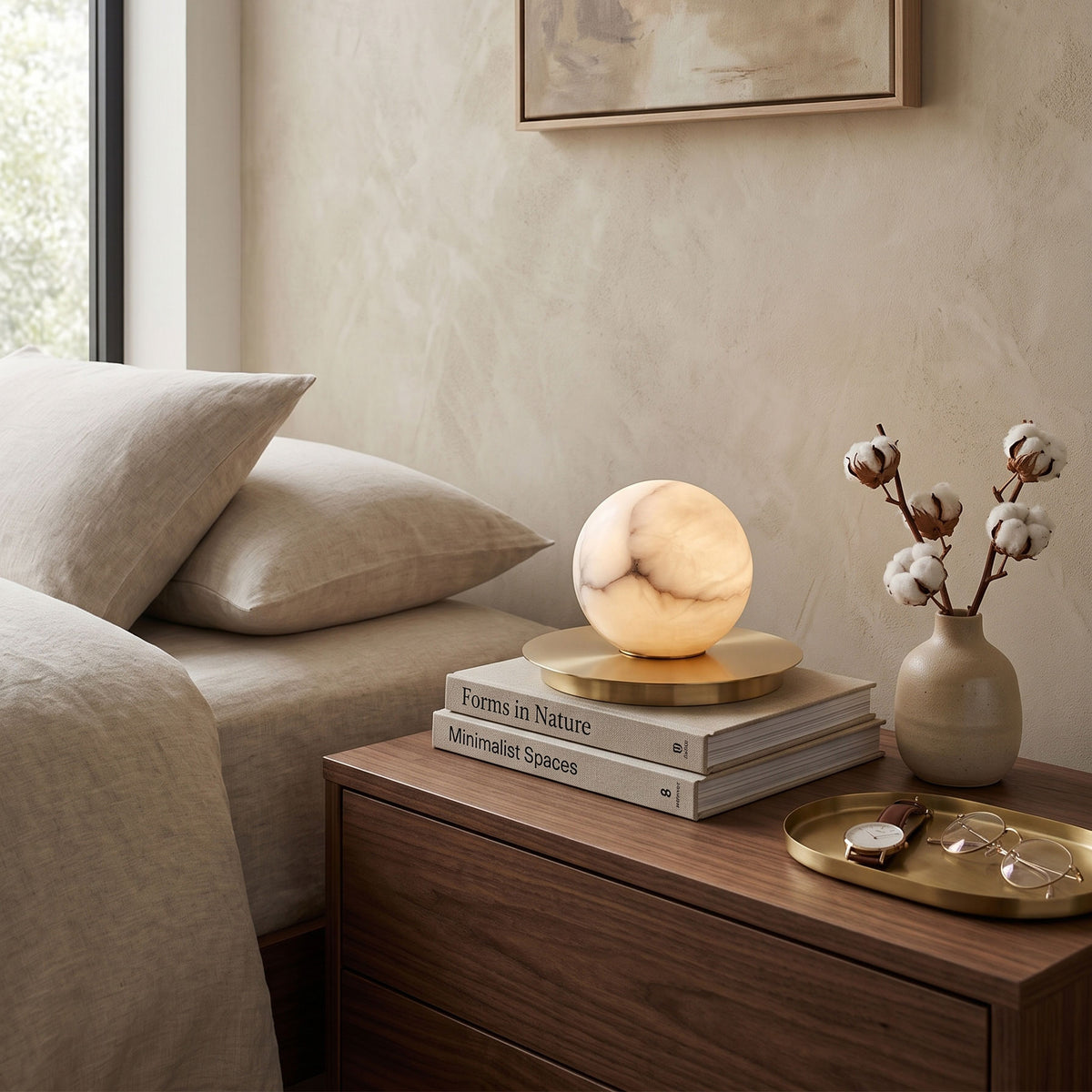 مصباح الطاولة Mini Alabaster Moon