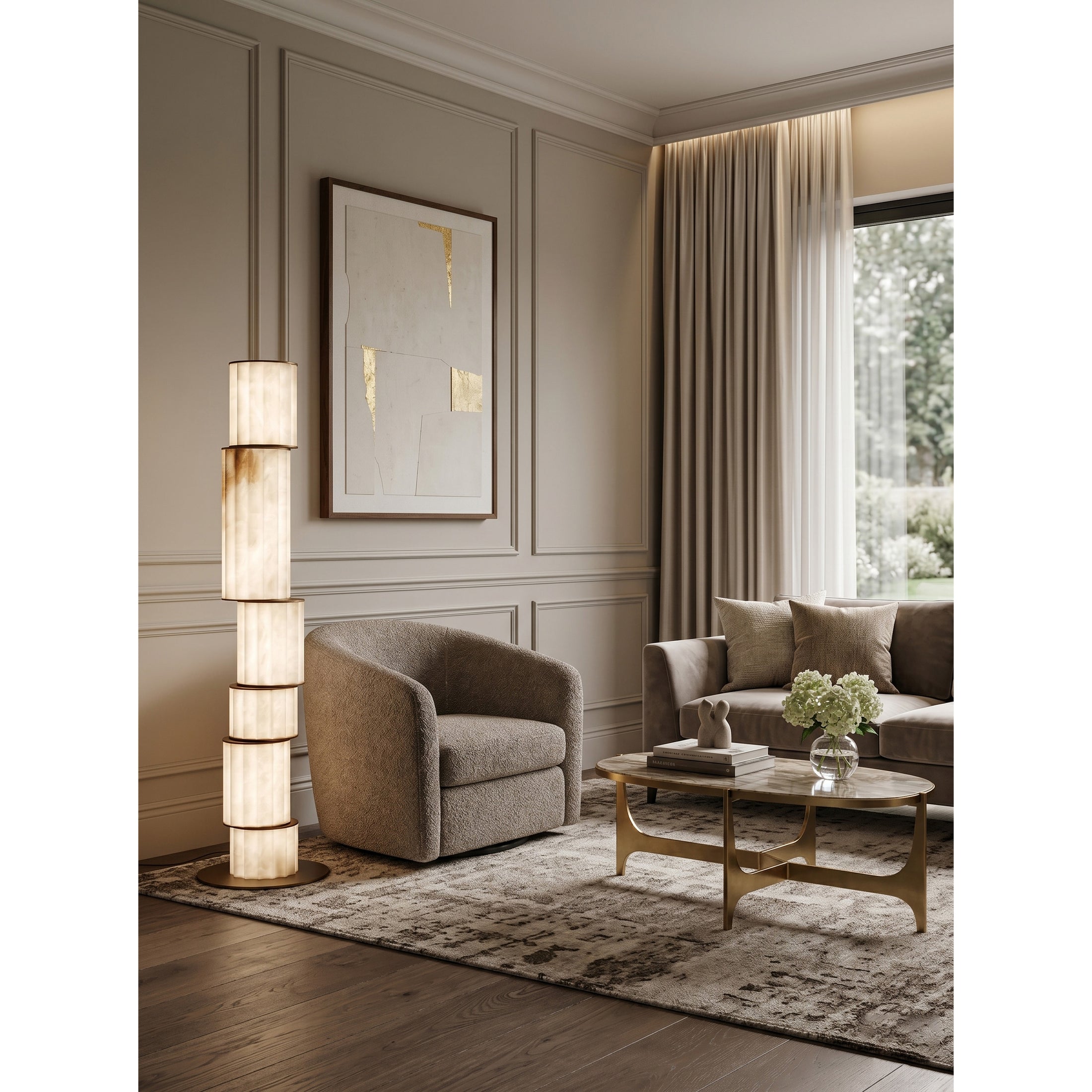 Apadana Alabaster Floor Lamp