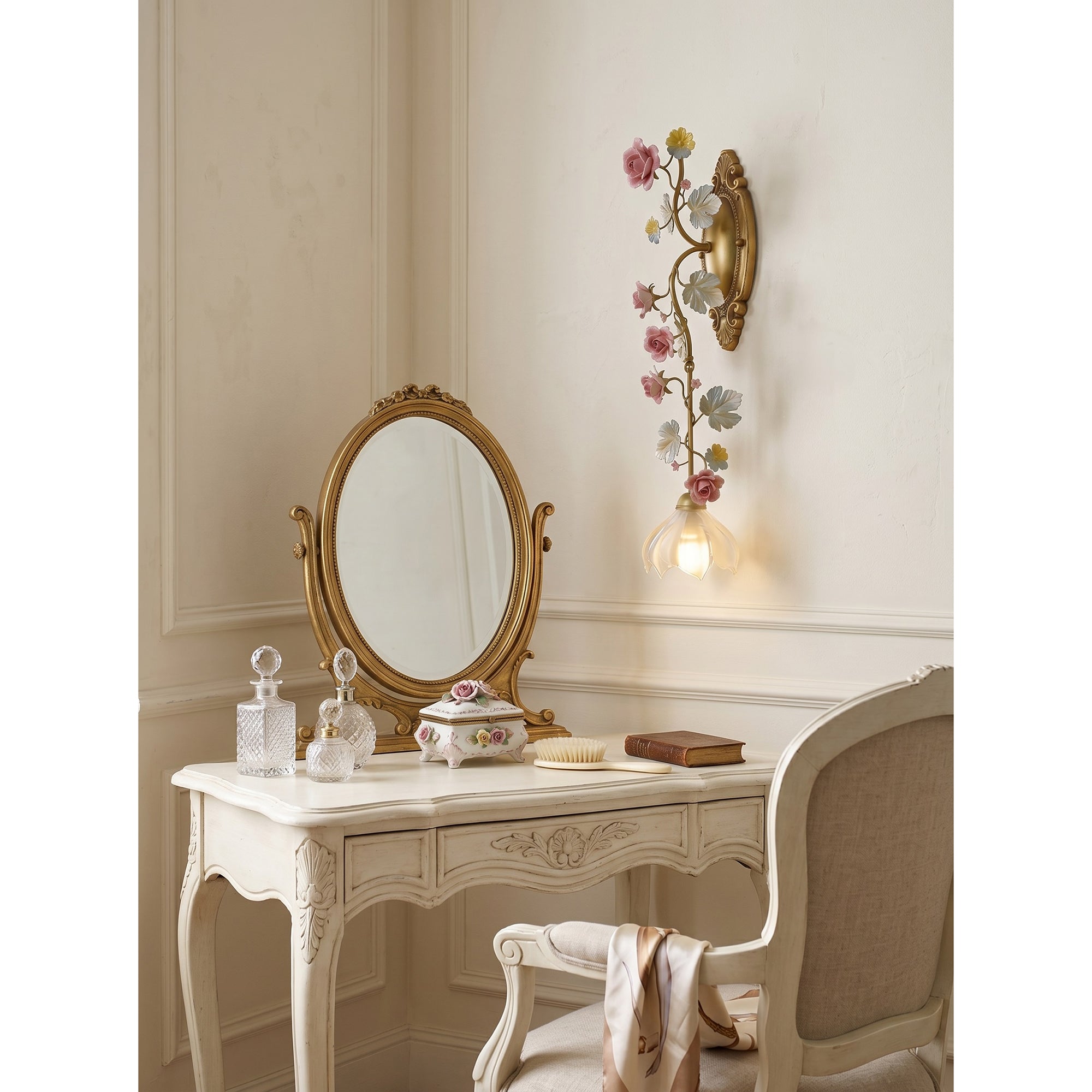 Floral Vine-Shaped Wall Sconce