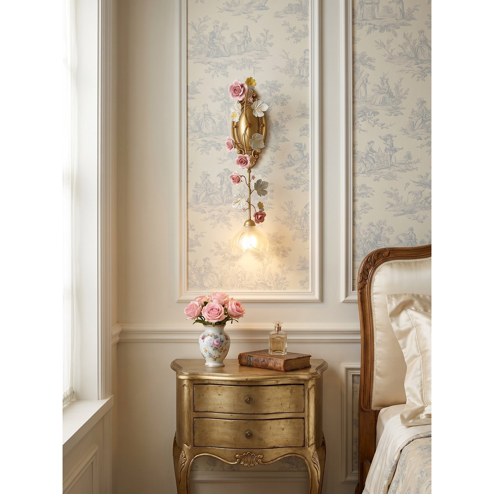 Floral Vine-Shaped Wall Sconce
