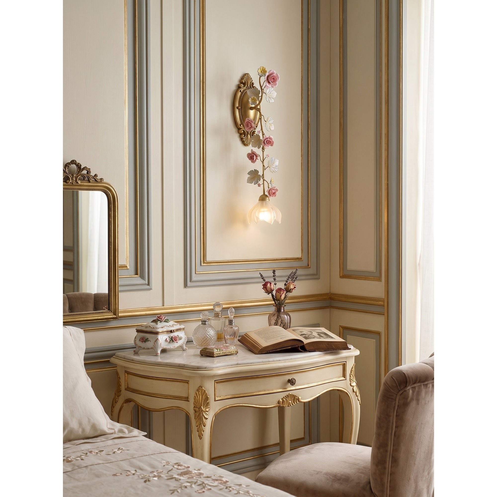 Floral Vine-Shaped Wall Sconce