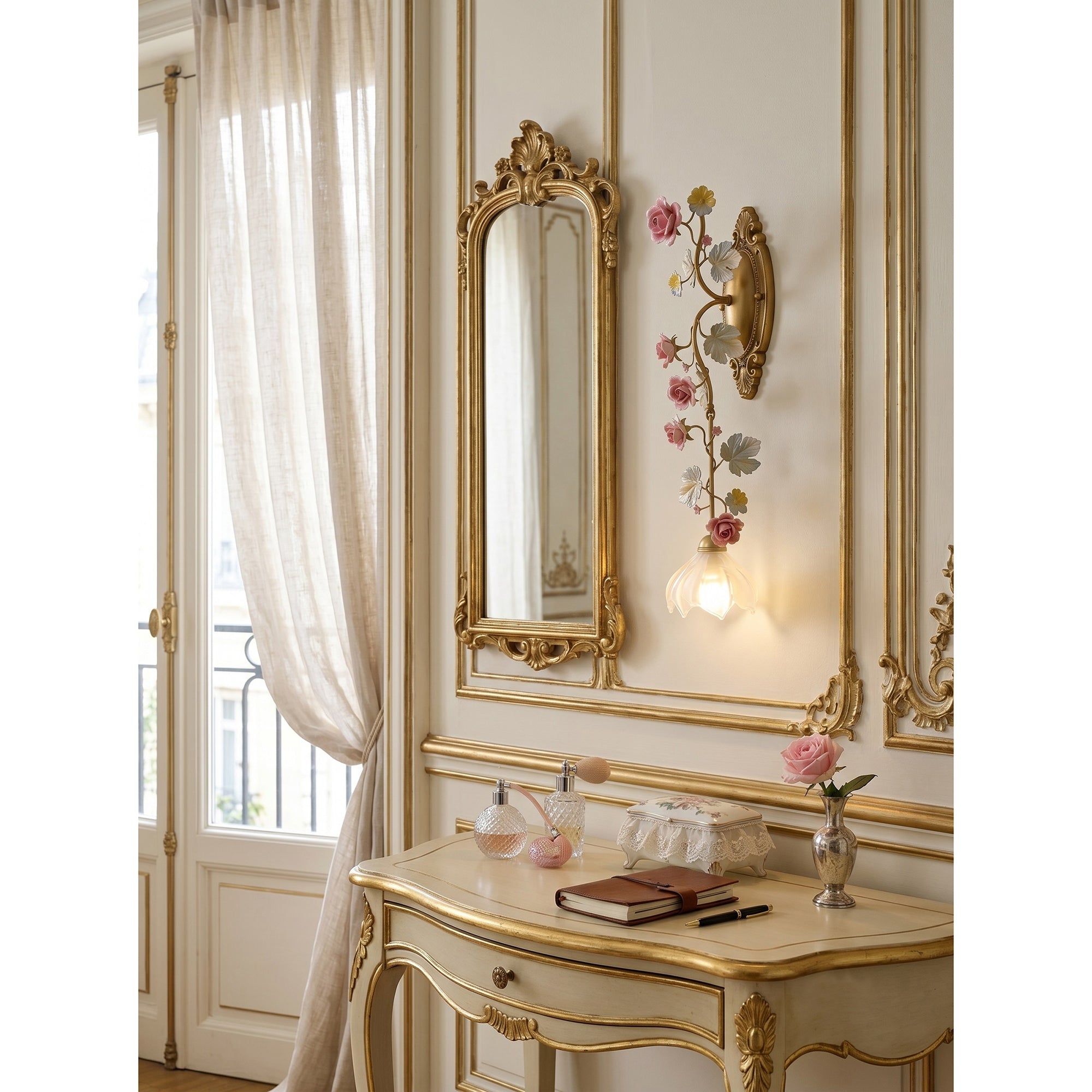 Floral Vine-Shaped Wall Sconce