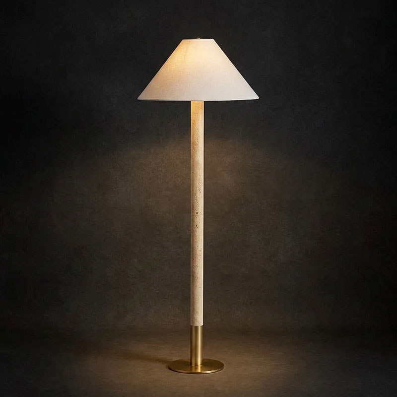 Sterling Travertine Floor Lamp