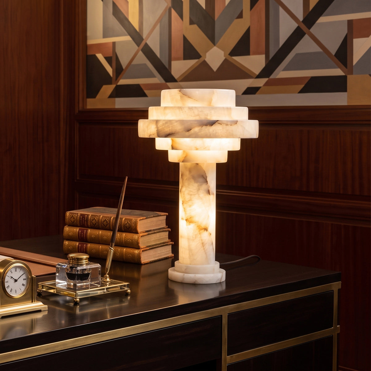 Tieralith Alabaster Table Lamp