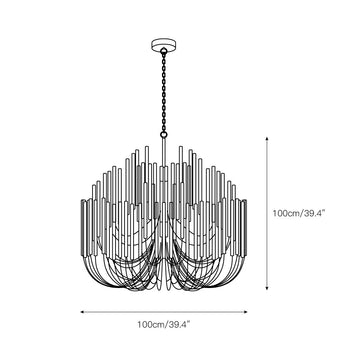Multi-Stick Chandelier – detail 4 — Dimension drawings 2