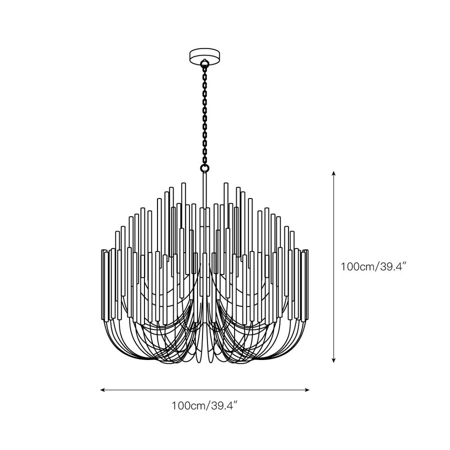 Multi-Stick Chandelier – detail 4 — Dimension drawings 2