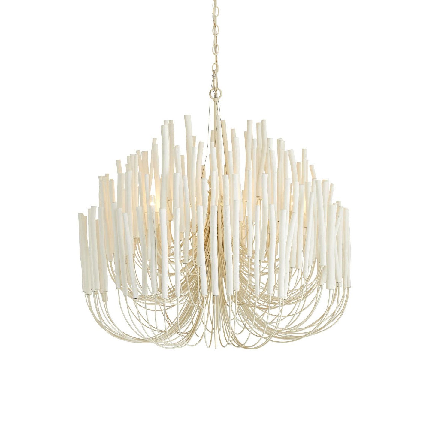 White Multi-Stick Chandelier