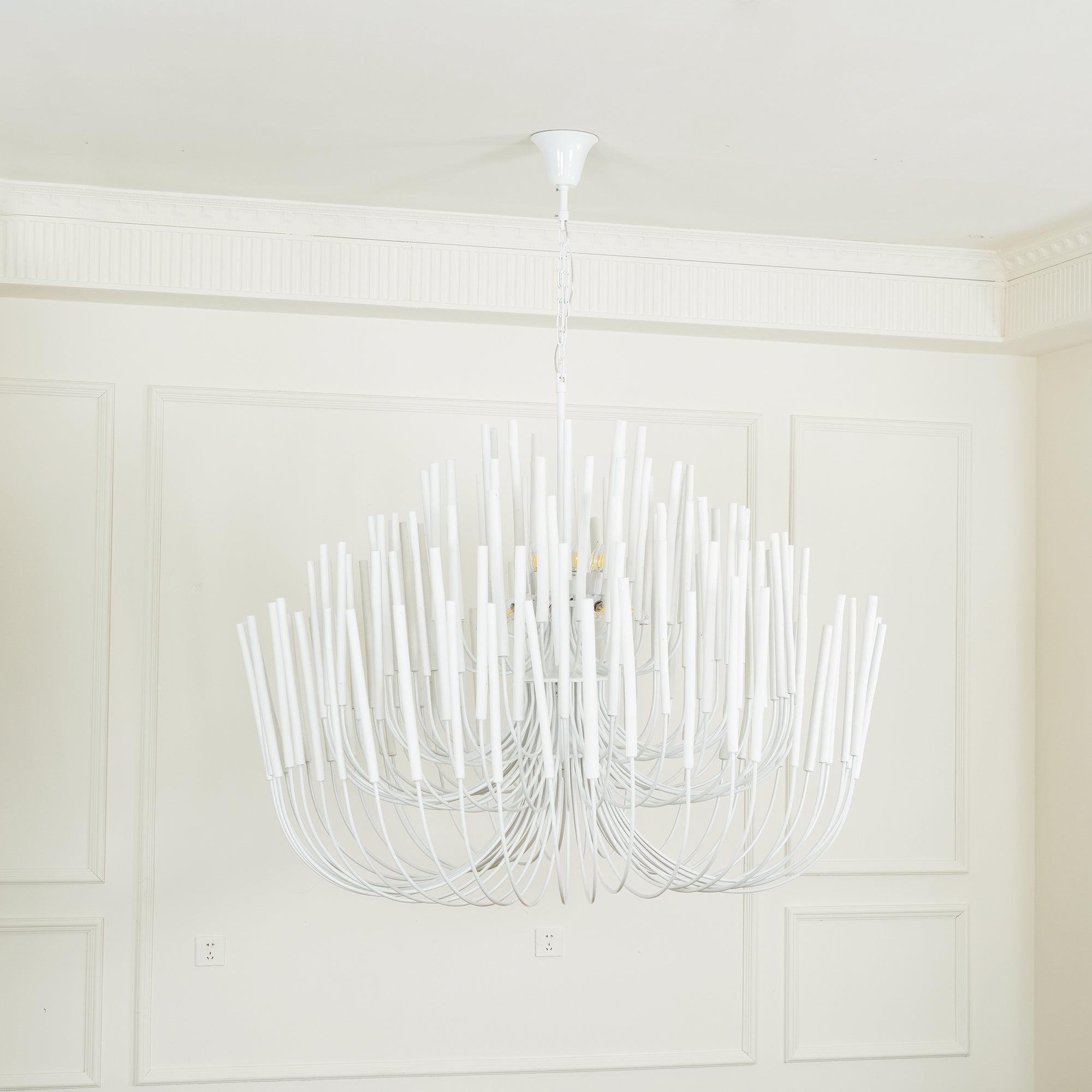 White Multi-Stick Chandelier