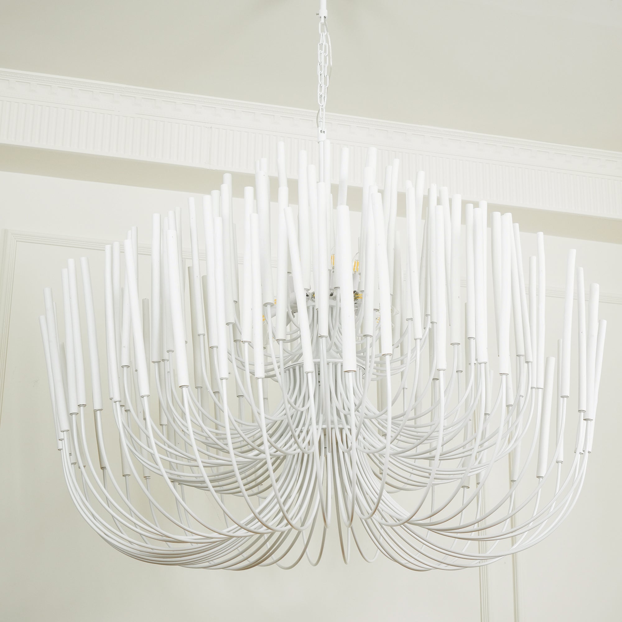 White Multi-Stick Chandelier