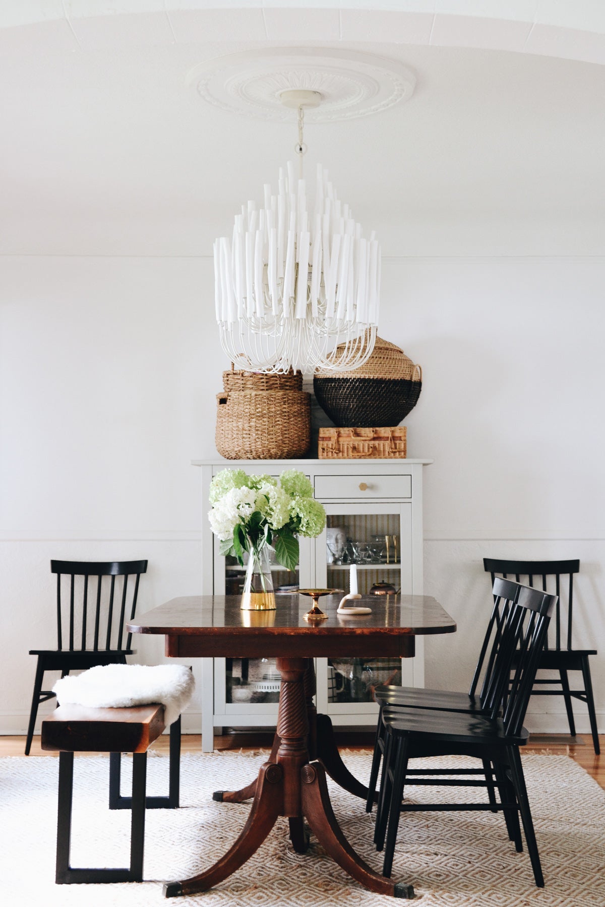 White Multi-Stick Chandelier